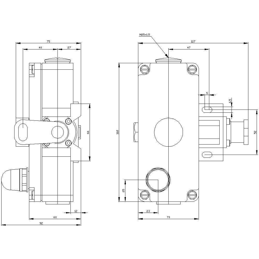 Siemens 3SE71601AE04 3SE7160-1AE04 Seilzugschalter IP65 1St.