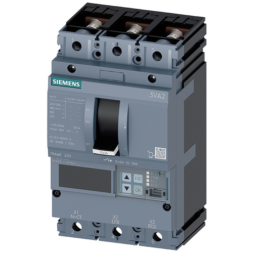 Siemens 3VA2216-5KP32-0AA0 Leistungsschalter 1 St. Einstellbereich (Strom): 63 - 160 A Schaltspannu