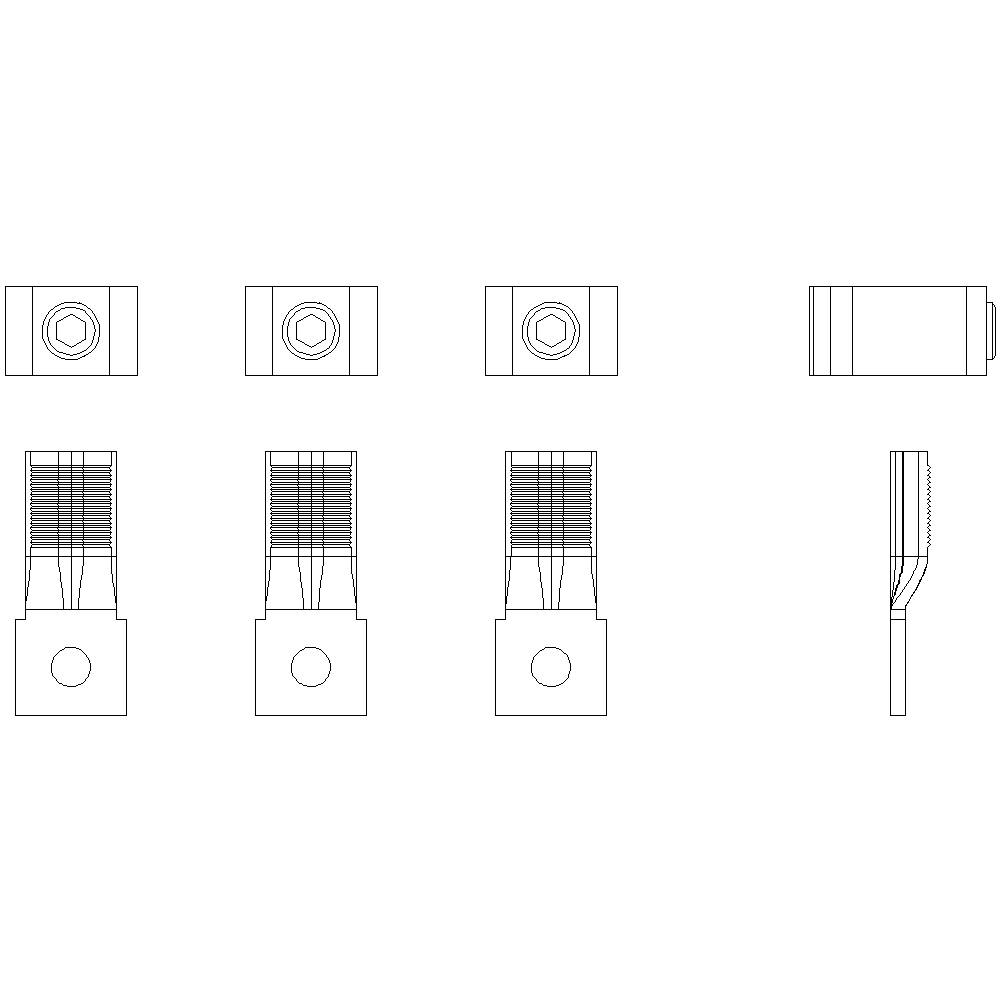 Zeichnung von fünf verschiedenen technischen Komponenten, aus verschiedenen Ansichten. Hauptfokus liegt auf Konstruktion und Form.
