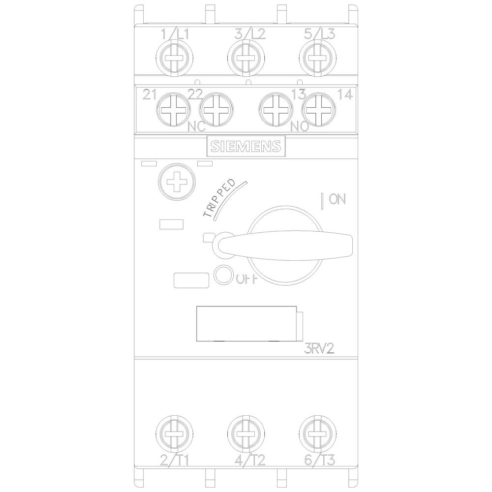 Siemens 3RV2011-1BA15 Leistungsschalter 1 St. Einstellbereich (Strom): 1.4 - 2 A Schaltspannung (max.): 690 V/AC (B x H x T) 45 x 97 x 97 mm