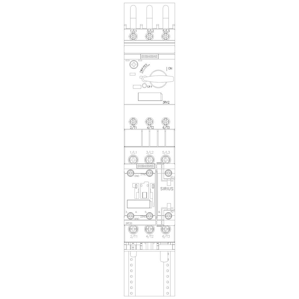 Siemens 3RA2120-4AD26-0BB4 3RA21204AD260BB4 Verbraucherabzweig Motorleistung bei 400V 7.5kW 690V Nennstrom 15.5A
