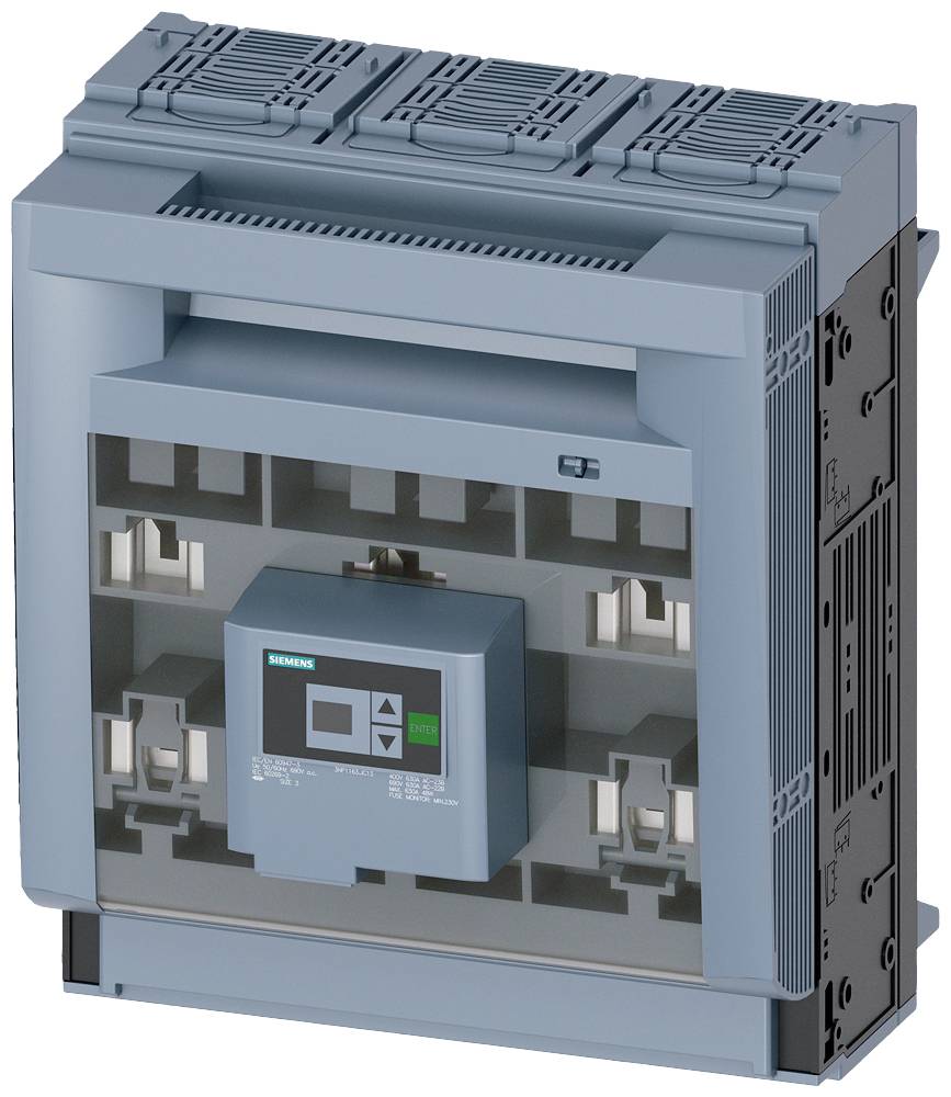 Ein elektrischer Schalterkasten mit digitalem Display. Komponenten und Anschlüsse sind erkennbar, geeignet für industrielle Anwendungen.