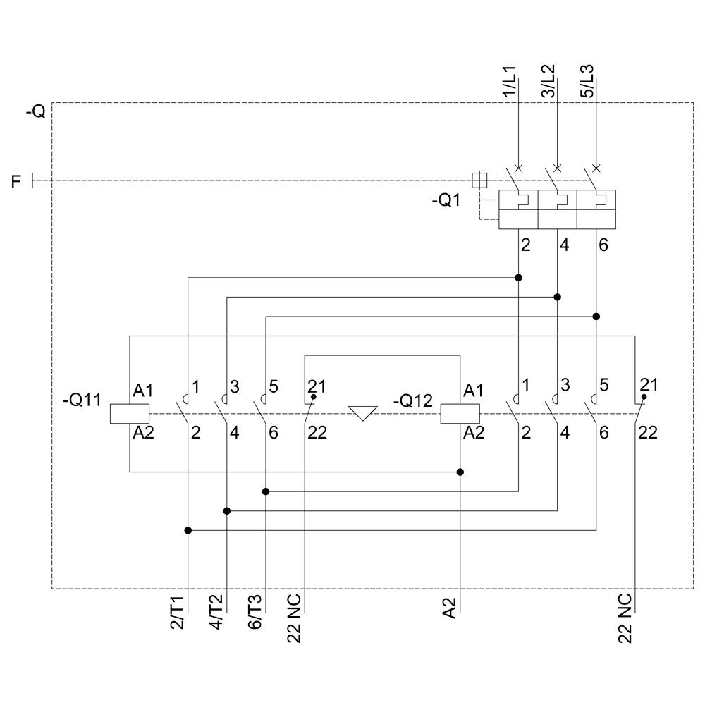 Siemens 3RA2210-0KH15-2AP0 3RA22100KH152AP0 Verbraucherabzweig Motorleistung bei 400V 0.37kW 690V Nennstrom 1.1A