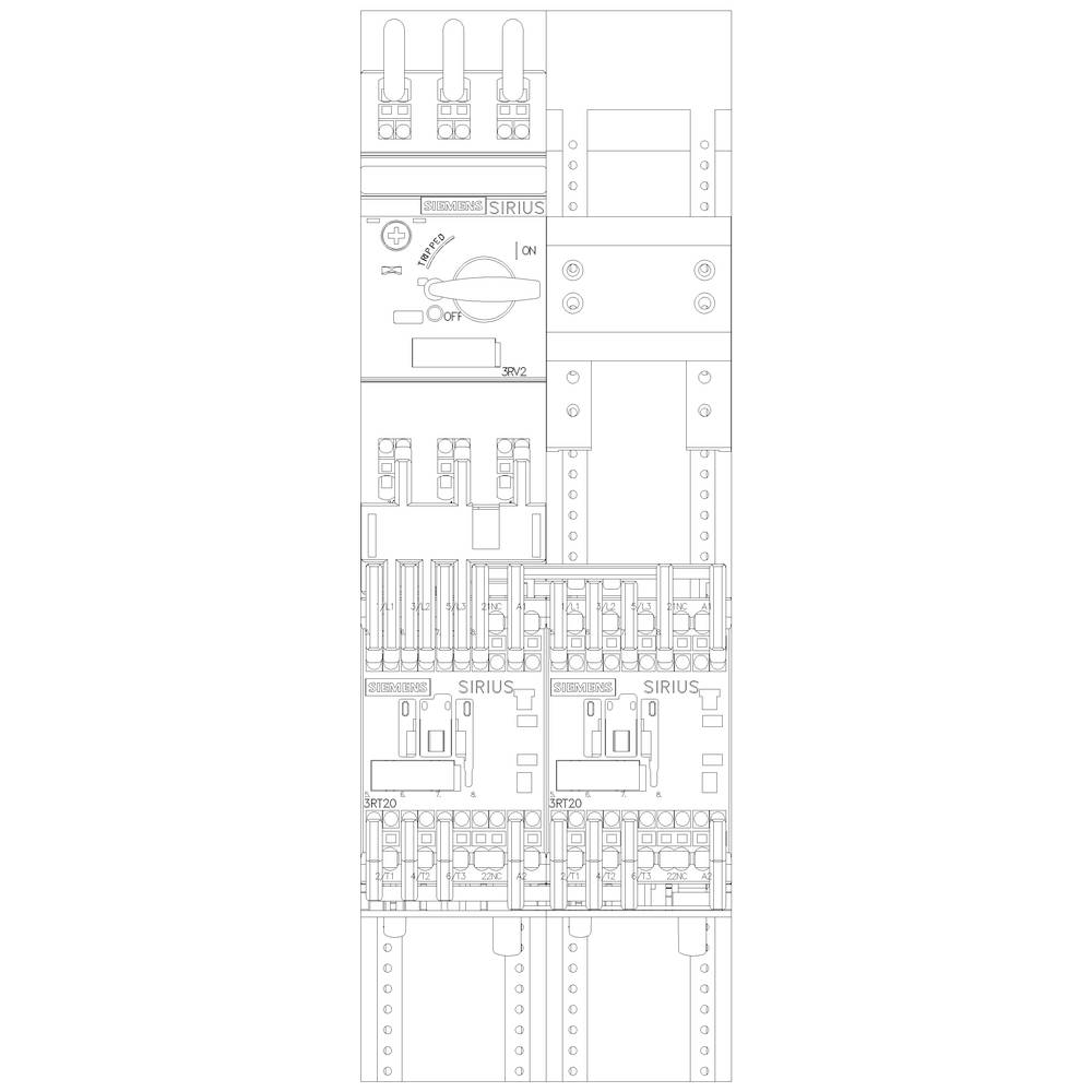 Siemens 3RA2210-0KH15-2AP0 3RA22100KH152AP0 Verbraucherabzweig Motorleistung bei 400V 0.37kW 690V Nennstrom 1.1A