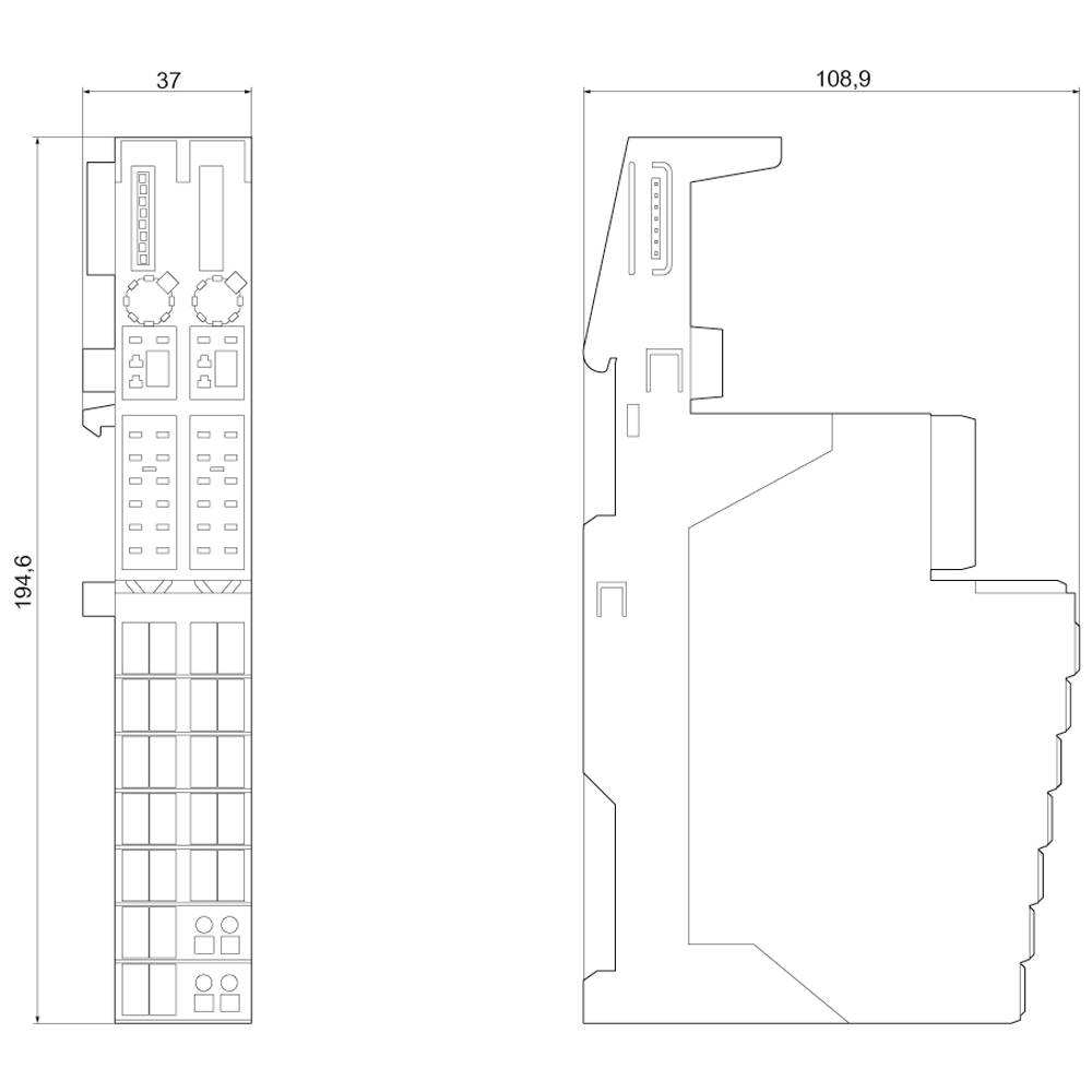 Siemens 3RK1903-3AA00 3RK19033AA00 Terminalmodul 24 V/DC Nennstrom 10 A