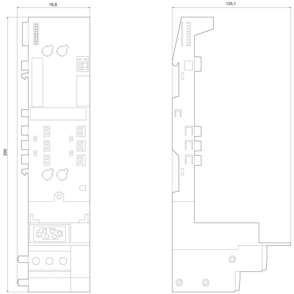 Siemens 3RK1903-3AC10 Terminalmodul 500 V/AC Nennstrom 50 A