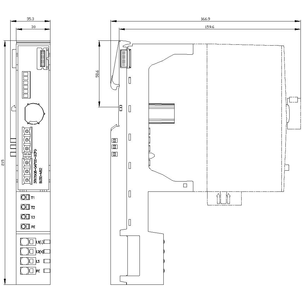 Siemens 3RK1908-0AP00-0CP0 3RK19080AP000CP0 Basiseinheit 500V Nennstrom 32A
