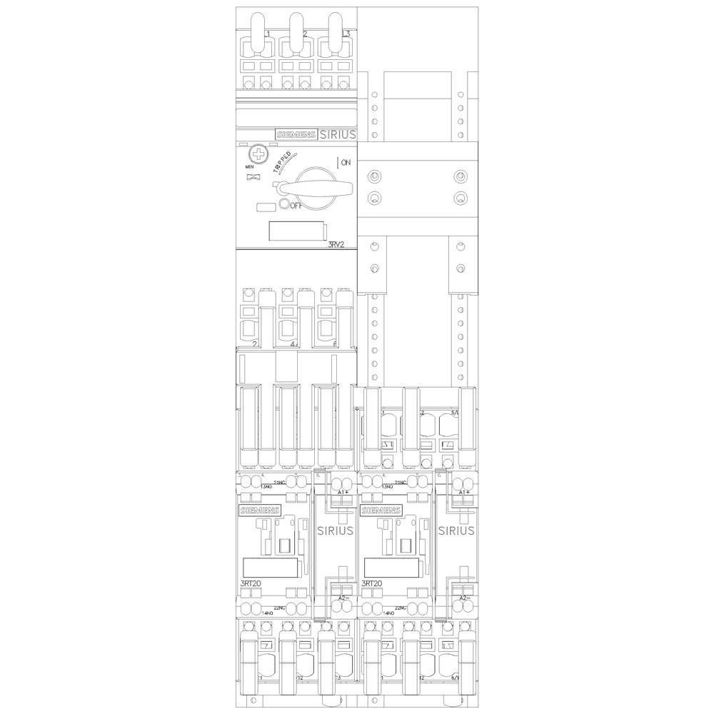 Siemens 3RA2220-4BH26-0BB4 3RA22204BH260BB4 Verbraucherabzweig Motorleistung bei 400V 7.5kW 690V Nennstrom 15.5A