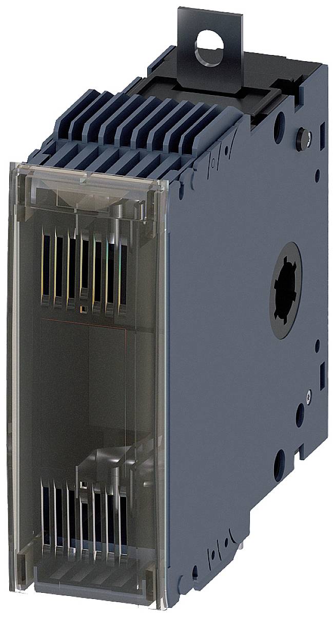 Ein elektronisches Modul in einem rechteckigen Gehäuse mit Kühlrippen oben und einem transparenten Frontteil.