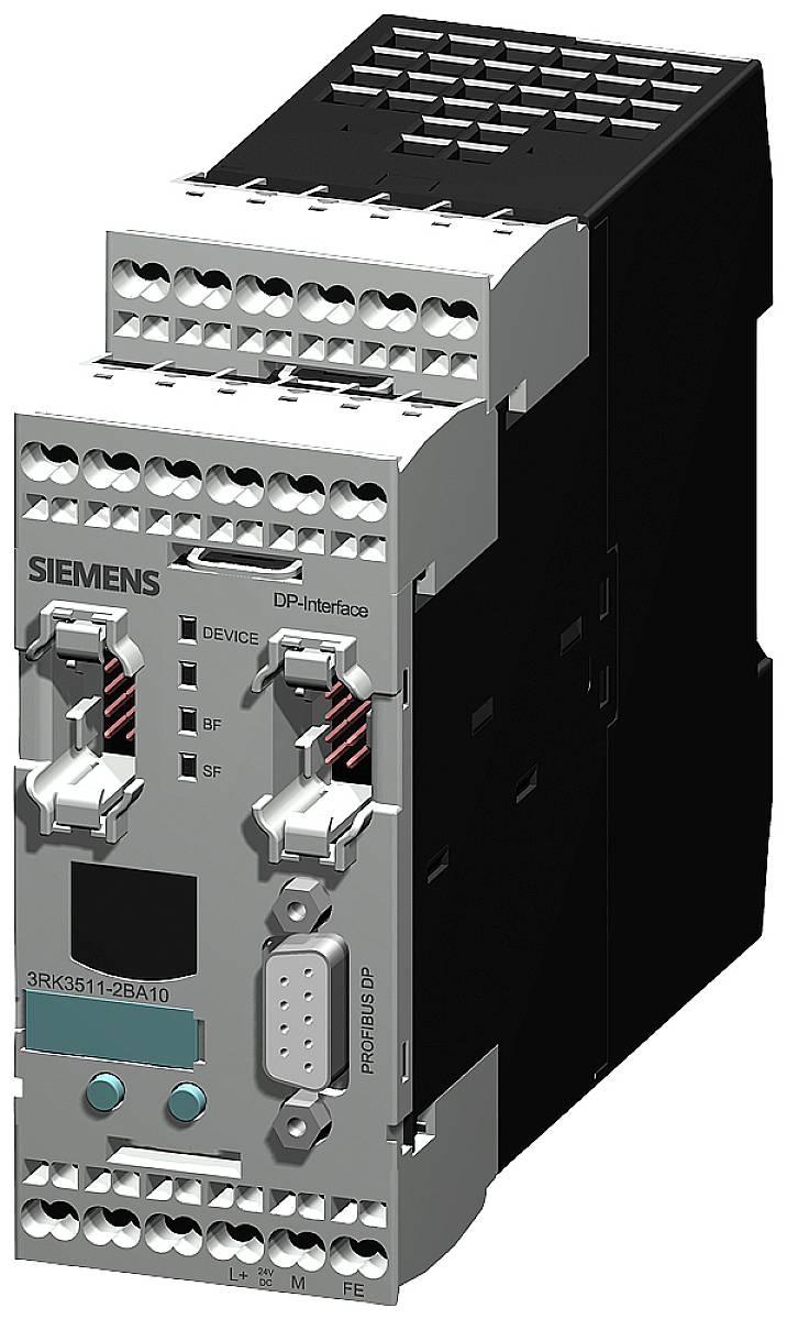 Industrielles Steuerungsmodul von Siemens mit mehreren Anschlüssen und einer DP-Schnittstelle zur Integration in Automatisierungssysteme.