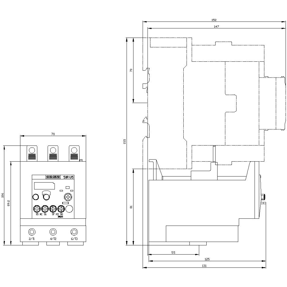 Siemens Überlastrelais 3RU2146-4KB0 1St.