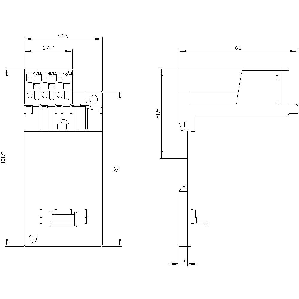 Siemens Einzelaufstellungsträger 3RU2916-3AC01 1St.