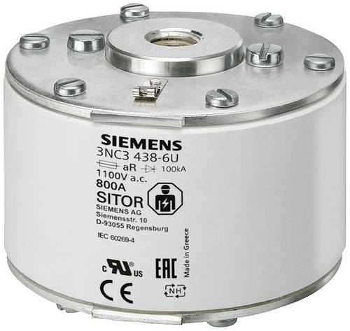 Siemens 3NC32366U Sicherungseinsatz Sicherungsgröße = 3 630 A 690 V 3 St.