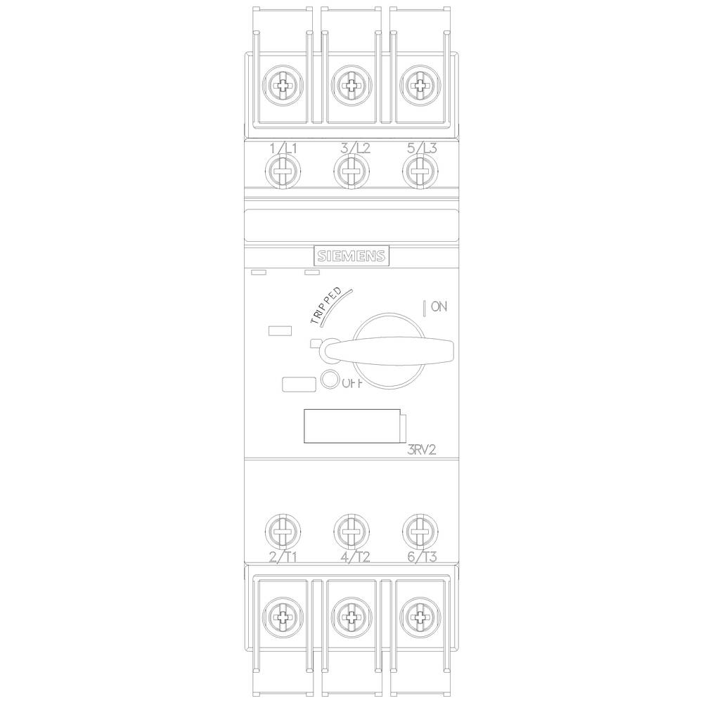 Siemens 3RV2711-1GD10 Leistungsschalter 1 St. Einstellbereich (Strom): 6.3 A (max) Schaltspannung (max.): 690 V/AC (B x H x T) 45 x 144 x 97 mm