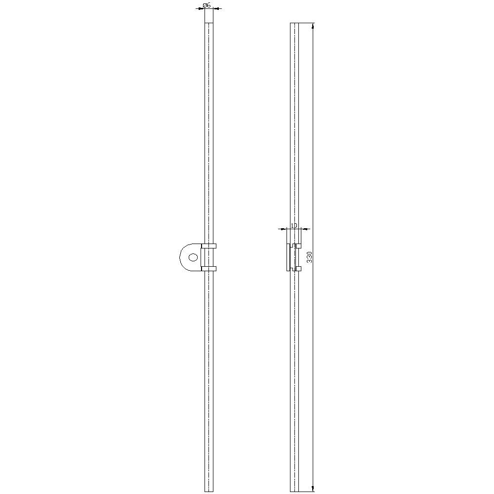 Siemens 3SE50000AA83 3SE5000-0AA83 Schwenkhebel Stangenhebel, Kunststoffstange IP65, IP67 1St.