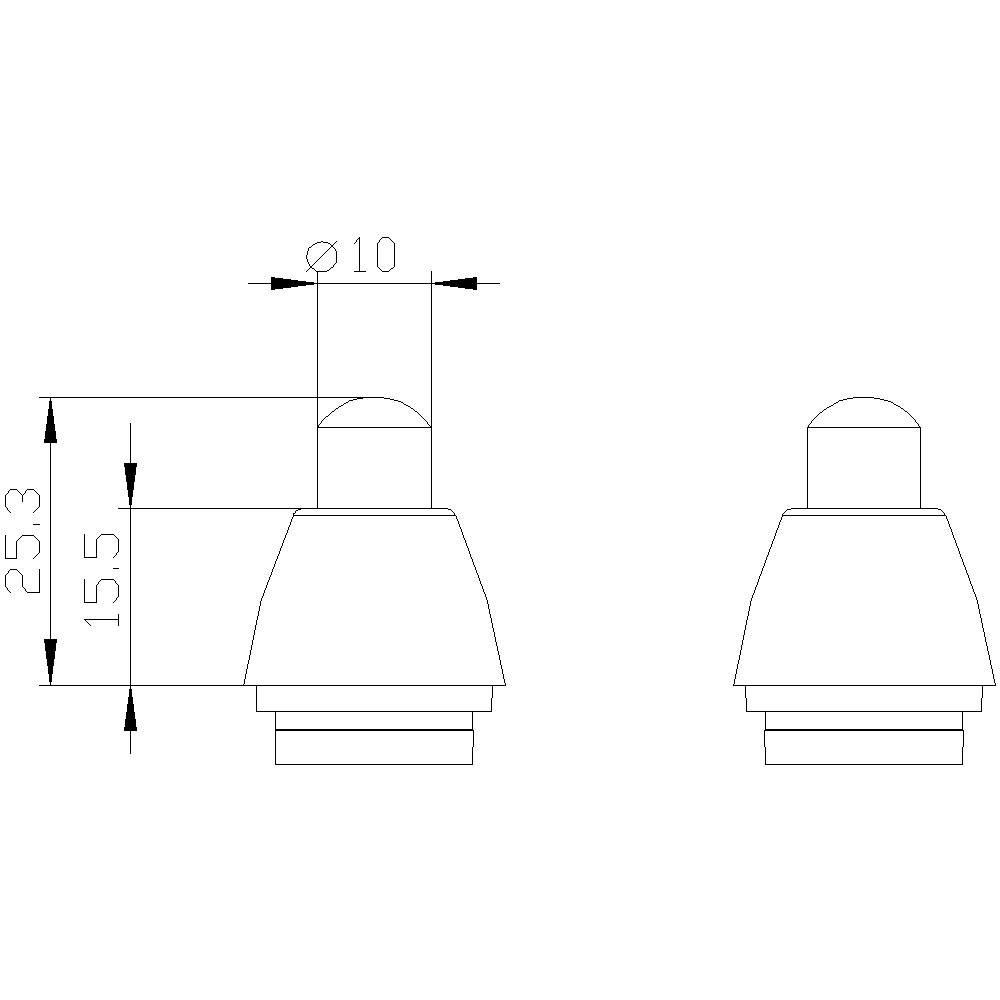 Siemens 3SE50000AC021AJ0 3SE5000-0AC02-1AJ0 Antriebskopf Kuppenstößel, Edelstahlstößel 1St.