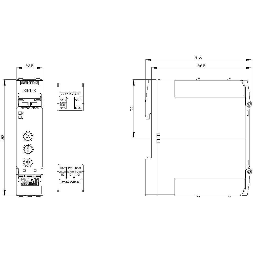 Siemens 3RP25052BW30 3RP2505-2BW30 Zeitrelais 1St.