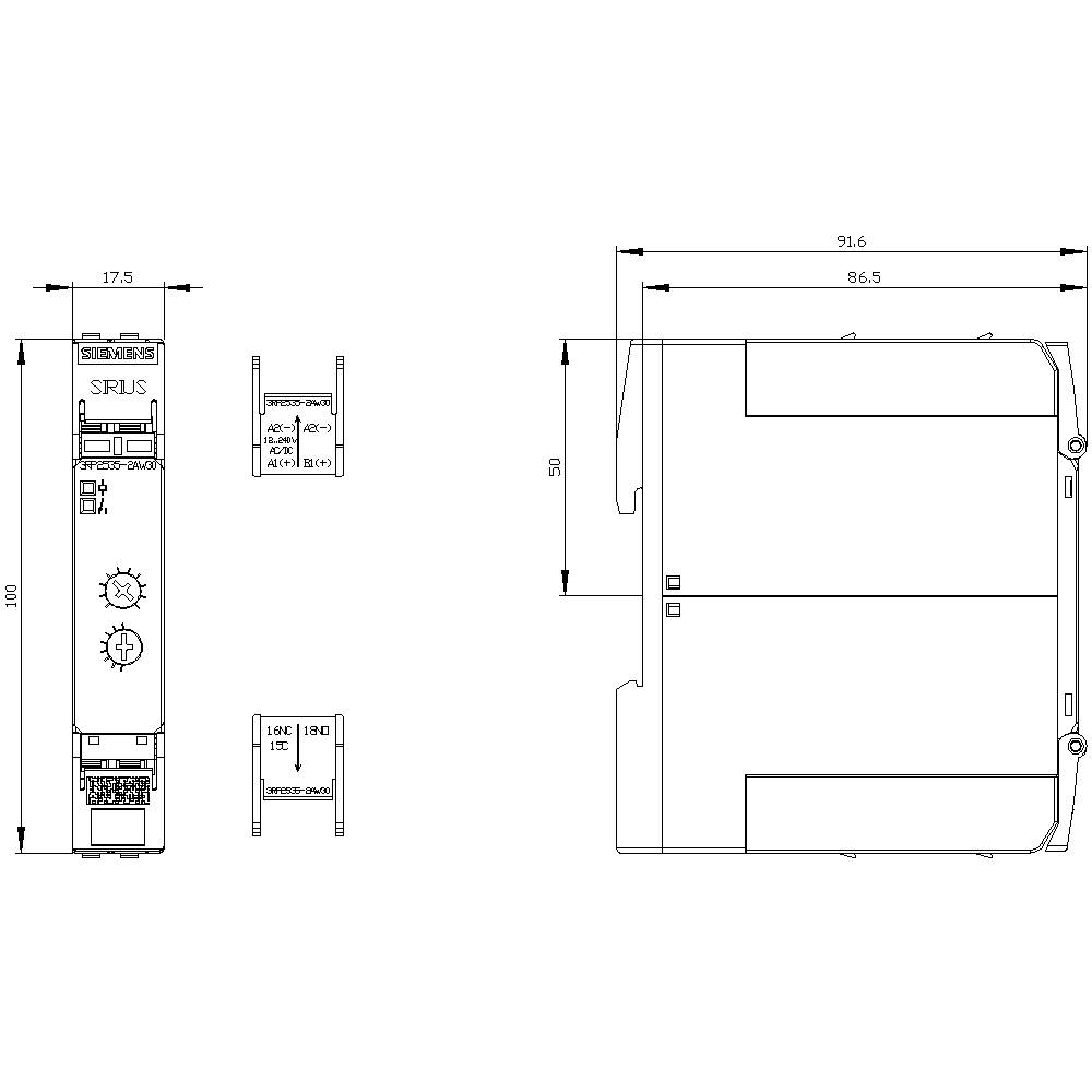 Siemens 3RP25352AW30 3RP2535-2AW30 Zeitrelais 1St.