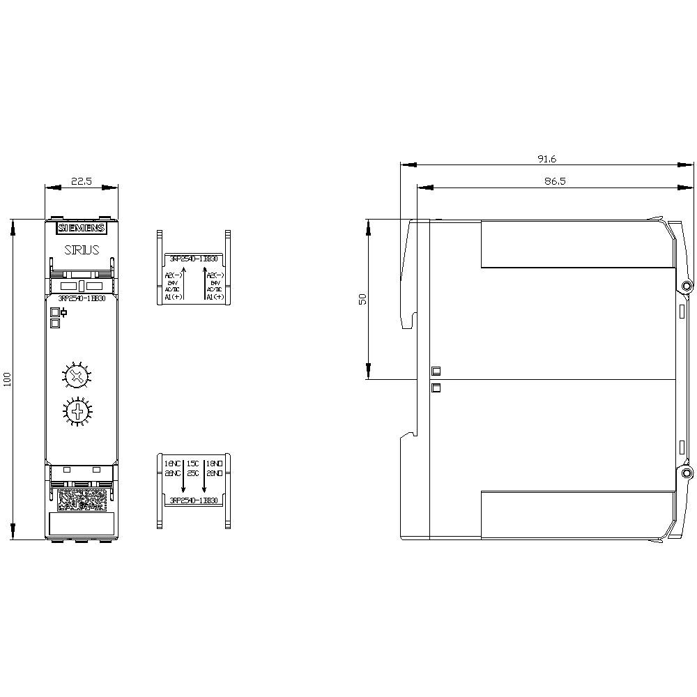 Siemens 3RP25401BB30 3RP2540-1BB30 Zeitrelais 24V 1St.