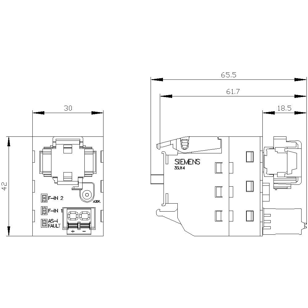 Siemens 3SU14001EC104AA0 3SU1400-1EC10-4AA0 Interface 36.1V IP20 1St.
