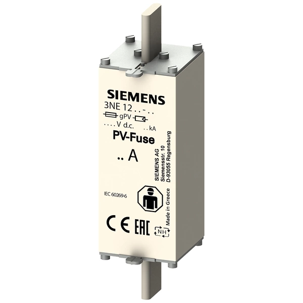 Siemens 3NE1221-5E Photovoltaik-Sicherung 100 A 2 St. Siemens 3NE1221-5E Photovoltaik-Sicherung 100 A 2 St.