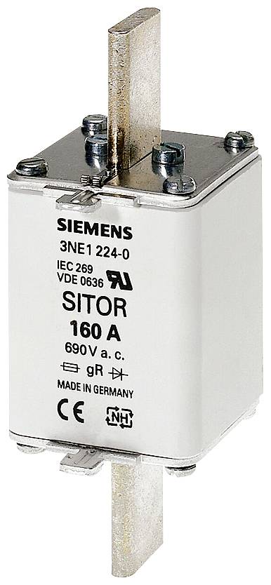 SITOR-Sicherungseinsatz, mit Messerkontakten, NH1, In: 250 A, gR, Un AC: 690 V, Un DC: 250 V, Stirnkennmelder