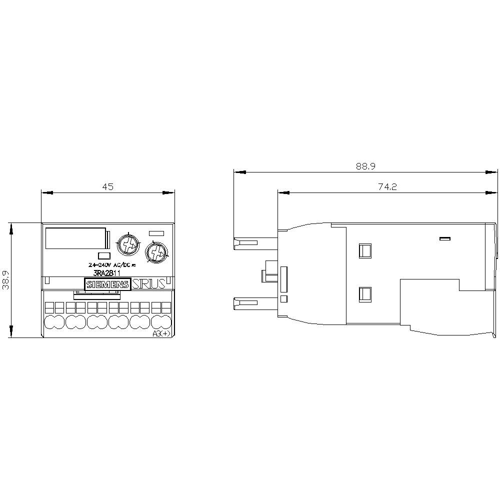 Siemens 3RA28112CW10 3RA2811-2CW10 Zeitrelais 1St.