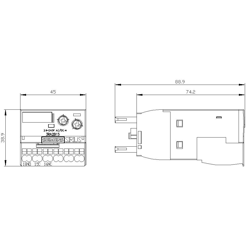 Siemens 3RA28152AW10 3RA2815-2AW10 Hilfsschalter 1St.