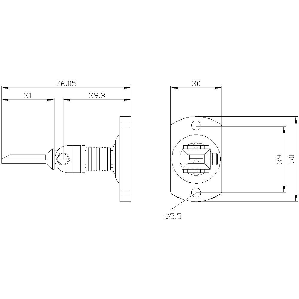 Siemens 3SE50000AV051AA6 3SE5000-0AV05-1AA6 Betätiger Universalradiusbetätiger 1St.