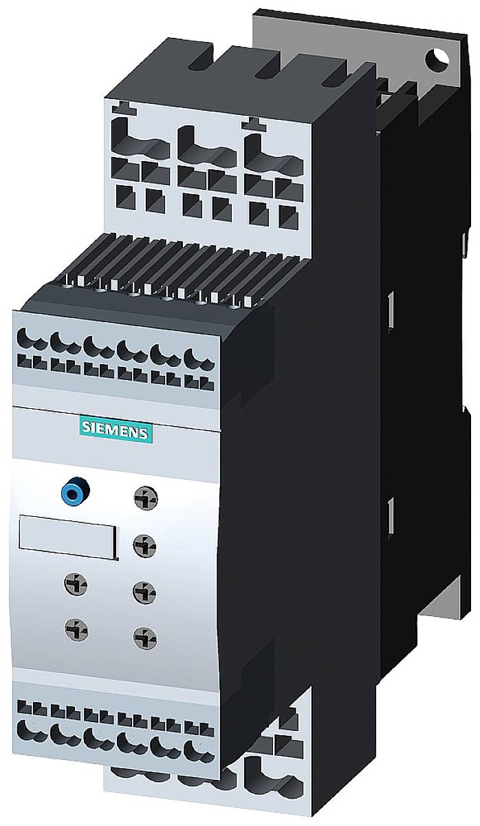 Ein elektrisches Schütz von Siemens mit mehreren Anschlussklemmen, verwendet zur Steuerung von Elektromotoren oder Schaltkreisen.
