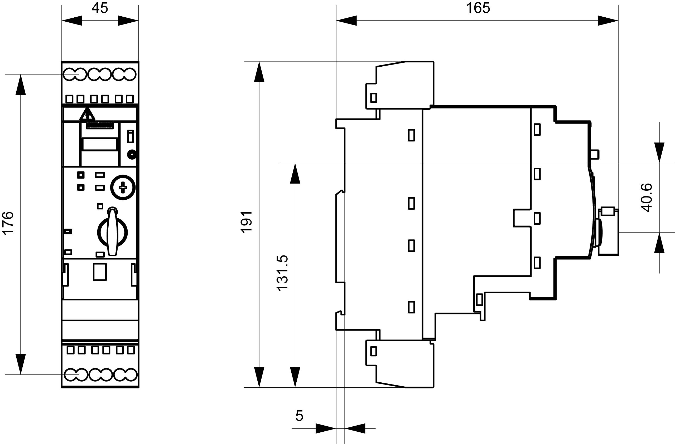 Siemens 3RA6120-2BB34 3RA61202BB34 Direktstarter Motorleistung bei 400V 0.37kW 690V Nennstrom 1.25A