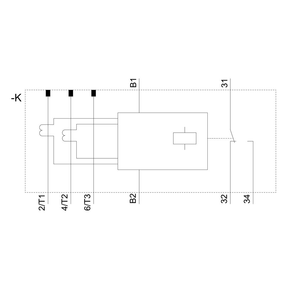 Schematische Darstellung eines elektrischen Schaltplans mit aufeinanderfolgenden Anschlüssen und Linienverbindungen.