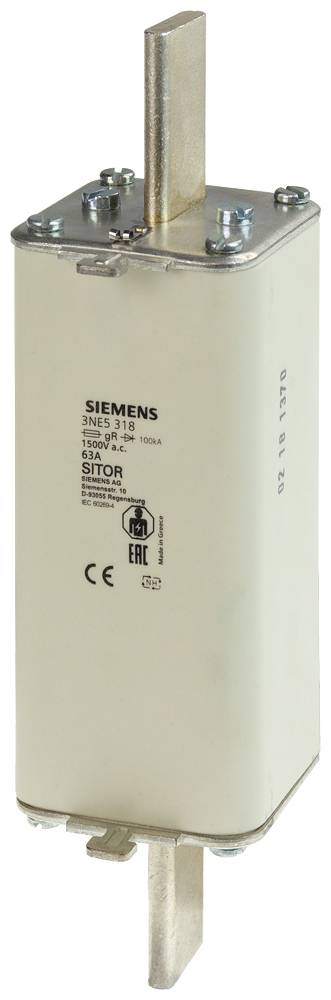 Siemens 3NE5318 Sicherungseinsatz 63A 1500V 3St.