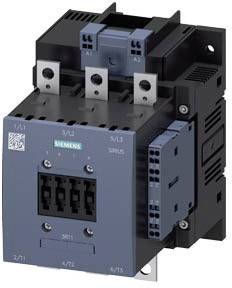 Ein elektronisches Bauteil, vermutlich ein Schütz oder Leistungsschalter, mit mehreren Anschlüssen, gekennzeichnet mit dem Siemens-Logo.
