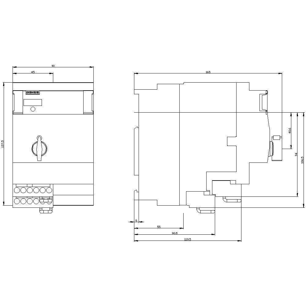 Siemens 3RA6500-1DB43 3RA65001DB43 Wendestarter Motorleistung bei 400V 5.5kW 690V Nennstrom 12A