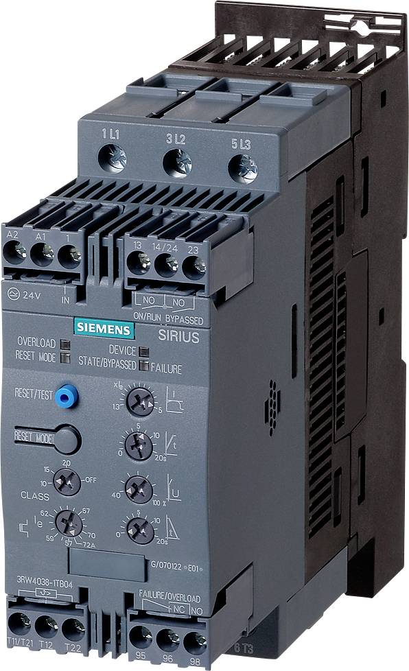 Siemens 3RW4038-1TB05 3RW40381TB05 Sanftstarter Motorleistung bei 400V 37kW 600V Nennstrom 72A