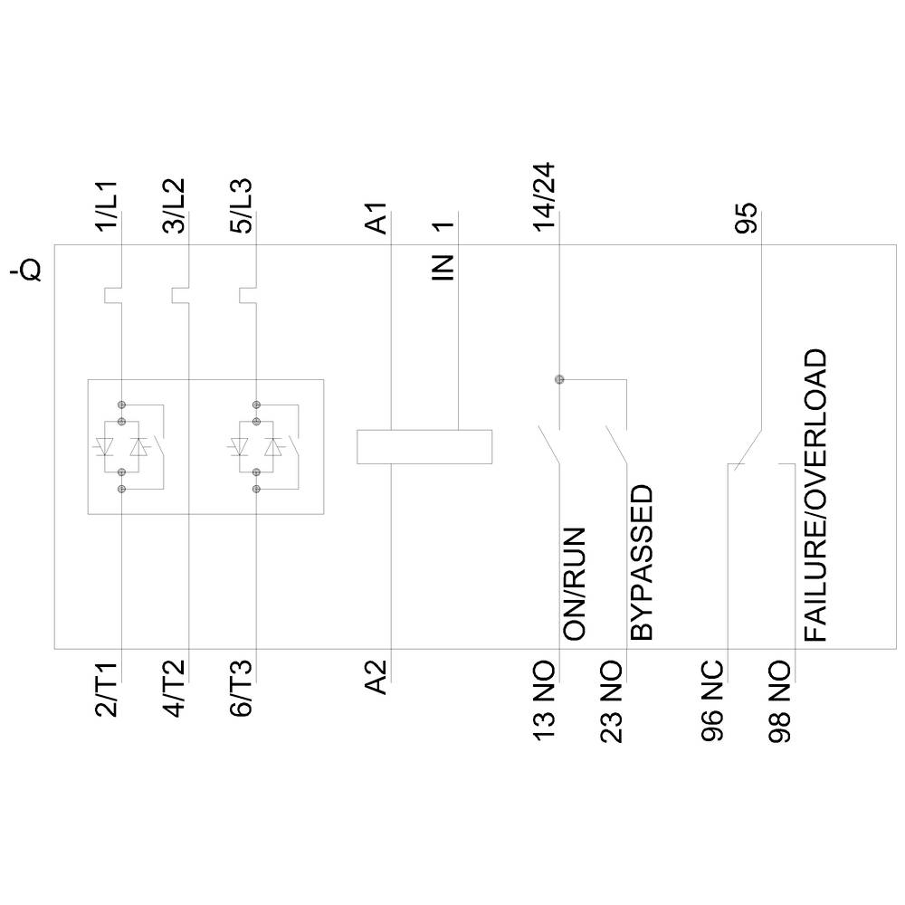 Schaltplan eines Elektromotors mit Schutzschaltung.