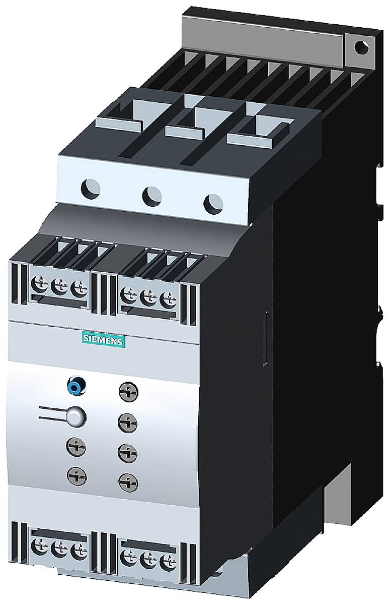 Ein elektrischer Schütz der Marke Siemens, geeignet zum Schalten von Hochleistungsstromkreisen in industriellen Anwendungen.