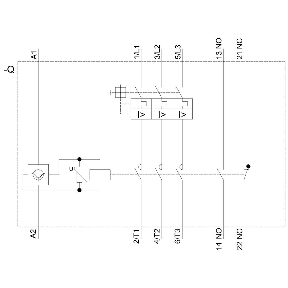 Siemens 3RA2130-4VA36-0NB3 3RA21304VA360NB3 Verbraucherabzweig Motorleistung bei 400V 22kW 690V Nennstrom 41A
