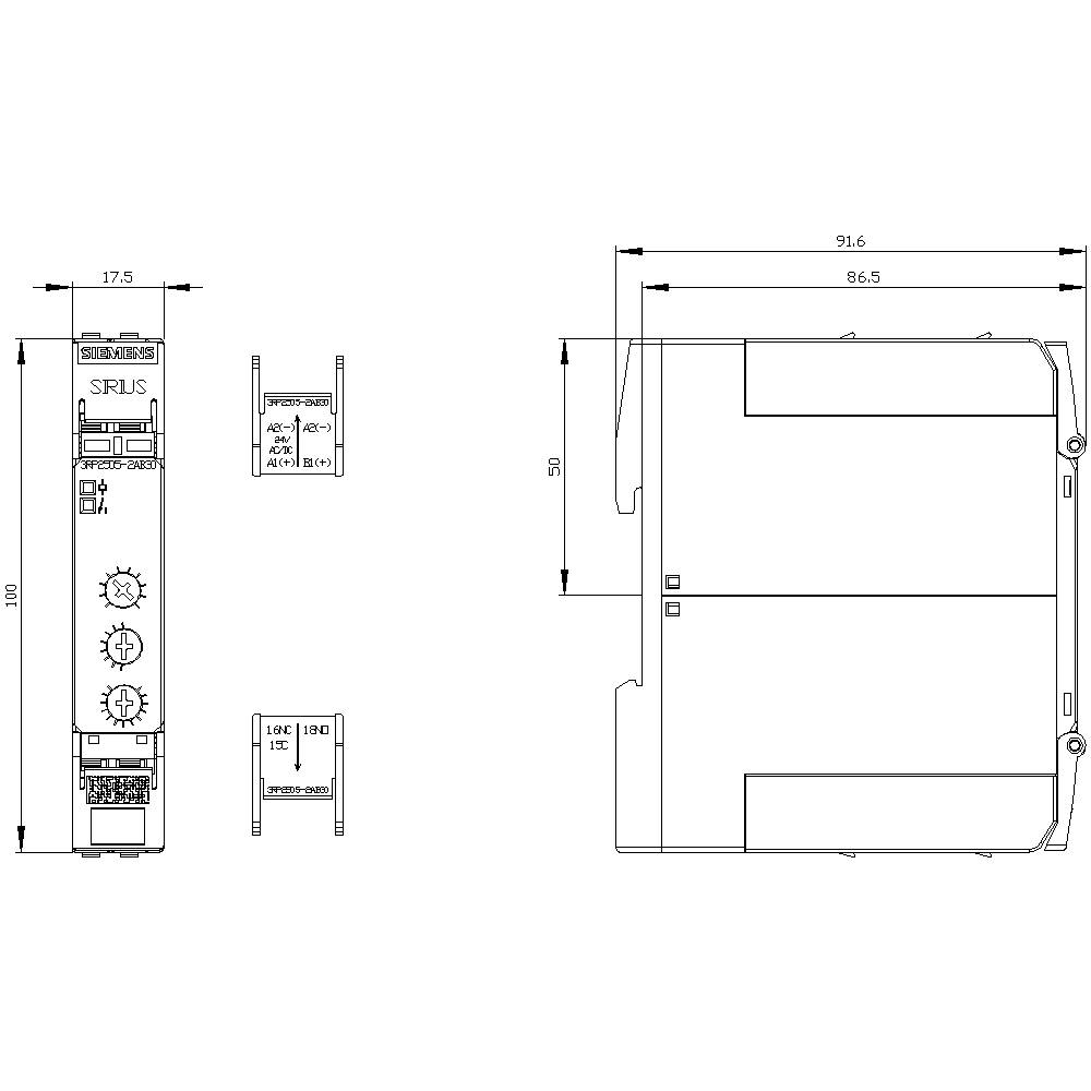 Siemens 3RP25052AB30 3RP2505-2AB30 Zeitrelais 24 V 1 St.