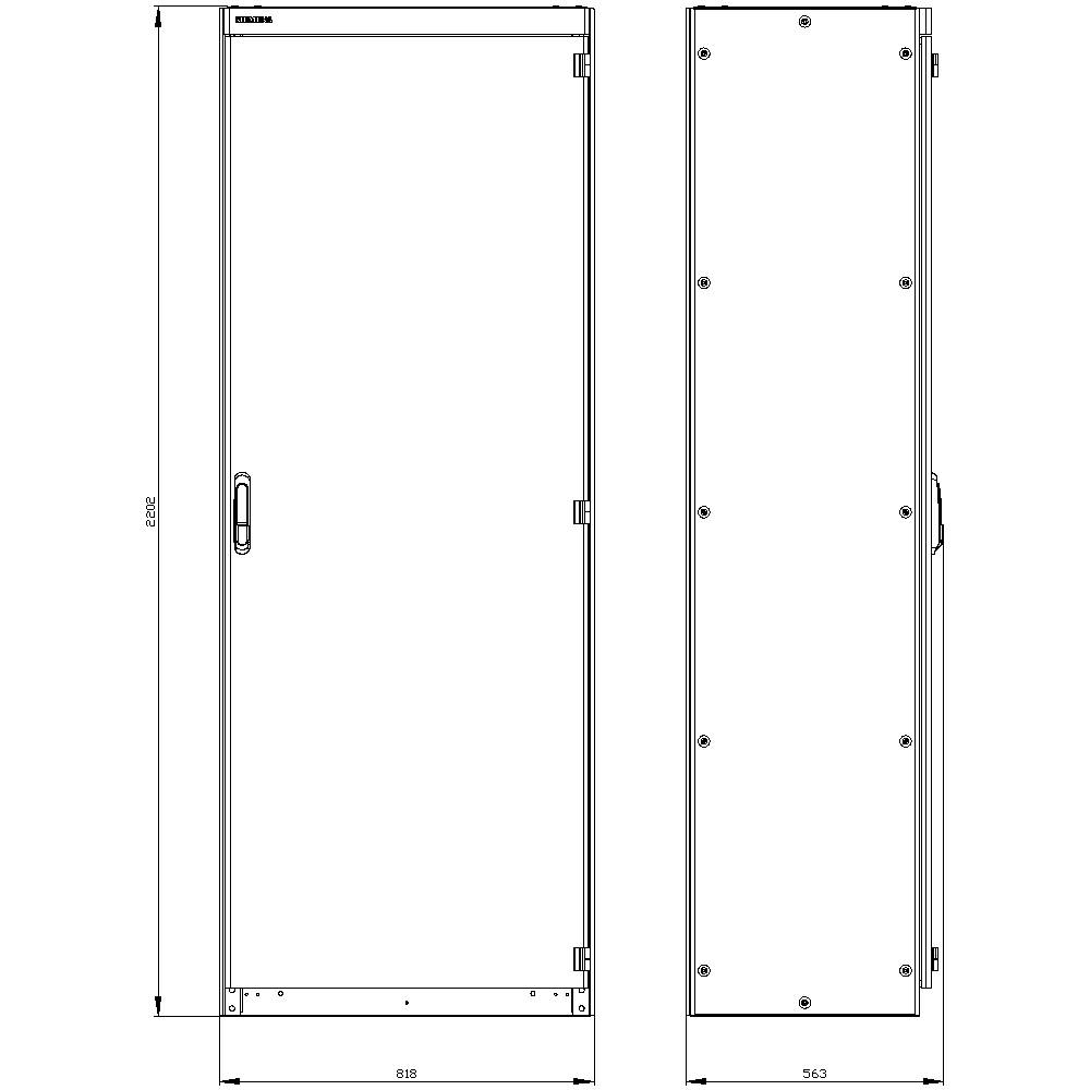 Siemens 8MF1285-3BS5 Schaltschrank 800 x 2200 x 500 Stahl Grau 1St.