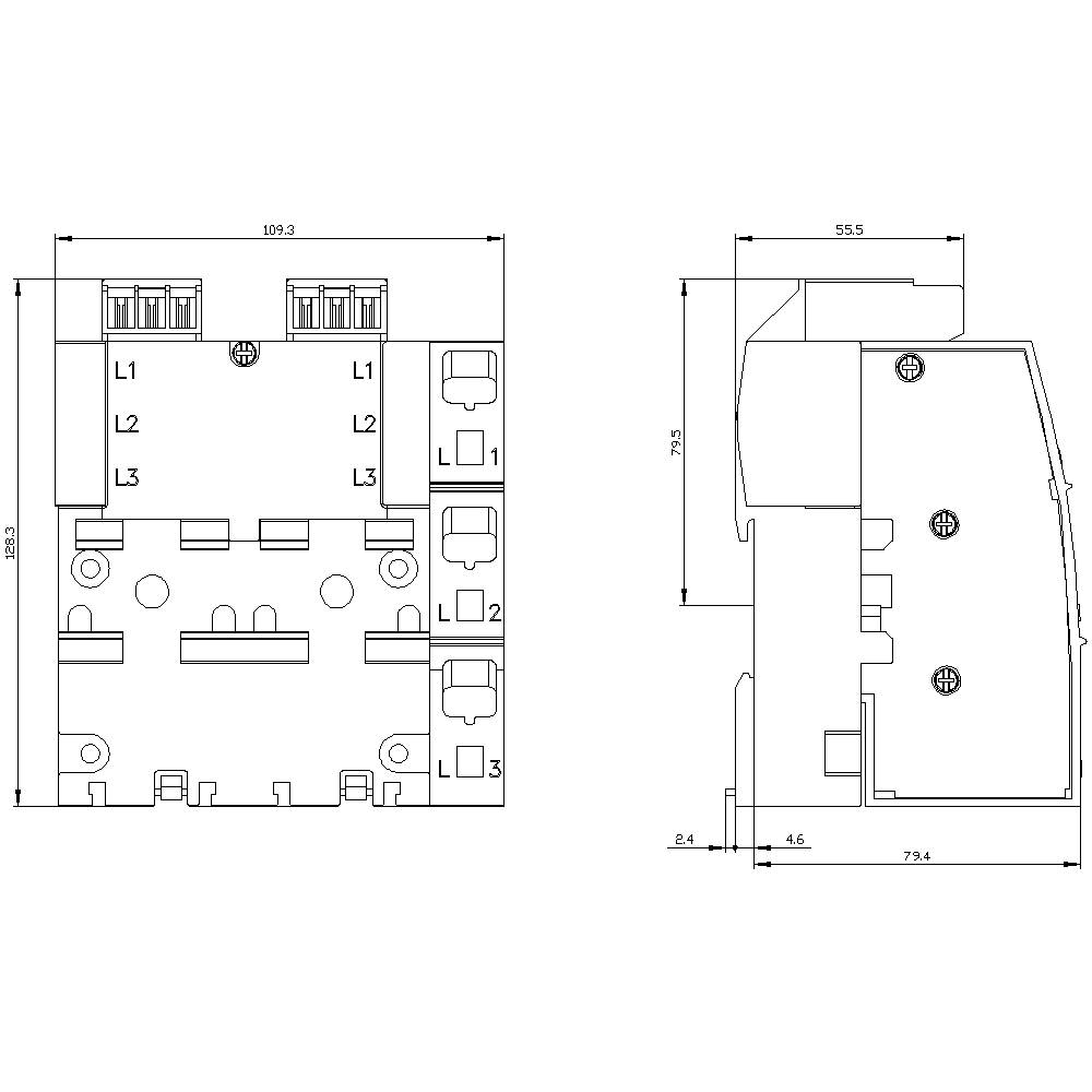 Siemens 3RV2917-1E Sammelschiene 1 St. (B x H x T) 110 x 129 x 86.5mm