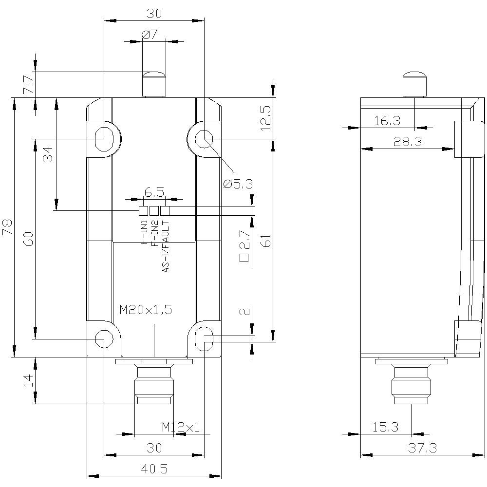Siemens 3SF11141KA001BA1 3SF1114-1KA00-1BA1 Basisschalter 30V IP66, IP67 1St.