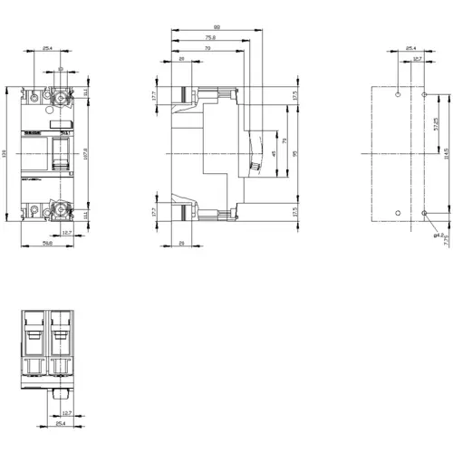 Siemens 3VA1196-3ED22-0AA0 Leistungsschalter 1 St. Einstellbereich (Strom): 16 - 16A Schaltspannung (max.): 415 V/AC (B x H x T) Siemens 3VA1196-3ED22-0AA0 Leistungsschalter 1 St. Einstellbereich (Strom): 16 - 16A Schaltspannung (max.): 415 V/AC (B x H x T)