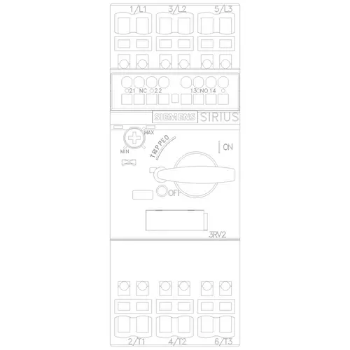 Siemens 3RV2021-1FA25 Leistungsschalter 1 St. Einstellbereich (Strom): 3.5 - 5A Schaltspannung (max.): 690 V/AC (B x H x T) 45 Siemens 3RV2021-1FA25 Leistungsschalter 1 St. Einstellbereich (Strom): 3.5 - 5A Schaltspannung (max.): 690 V/AC (B x H x T) 45