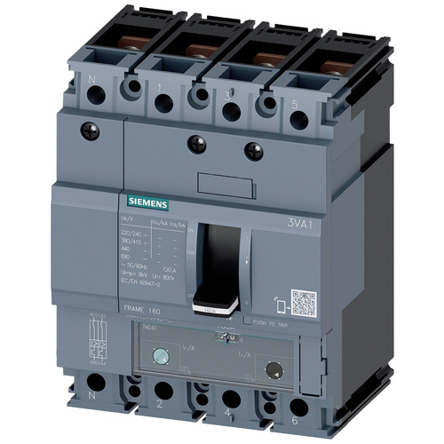 Siemens 3VA1180-3GF42-0AA0 Leistungsschalter 1 St. Einstellbereich (Strom): 56 - 80 A Schaltspannun
