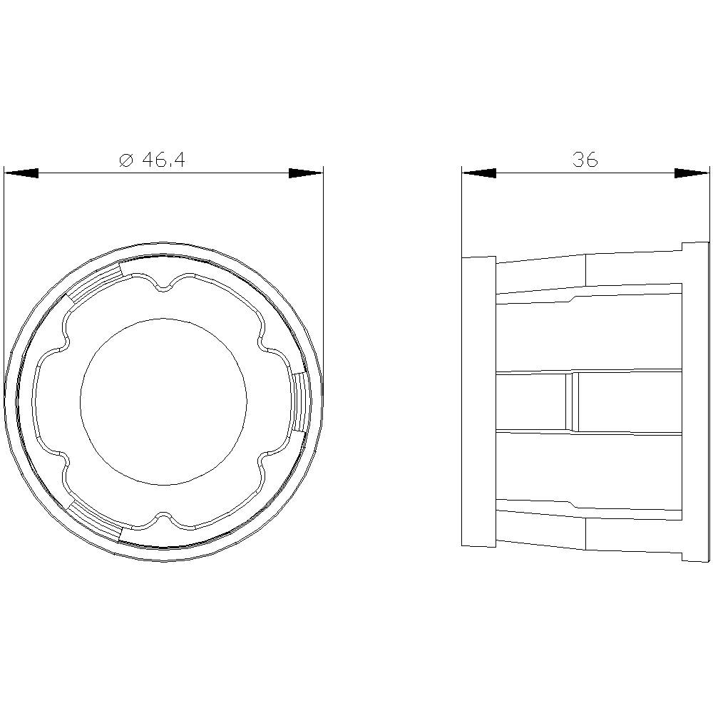 Siemens 3SU19500DL800AA0 3SU1950-0DL80-0AA0 Schutzkragen IP66, IP67, IP69/IP69K 1St.