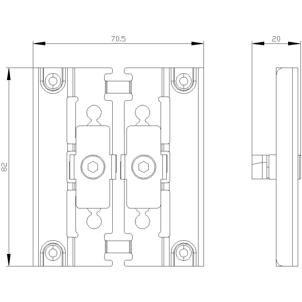 Siemens 3SU19500JE800AA0 3SU1950-0JE80-0AA0 Adapter 1St.