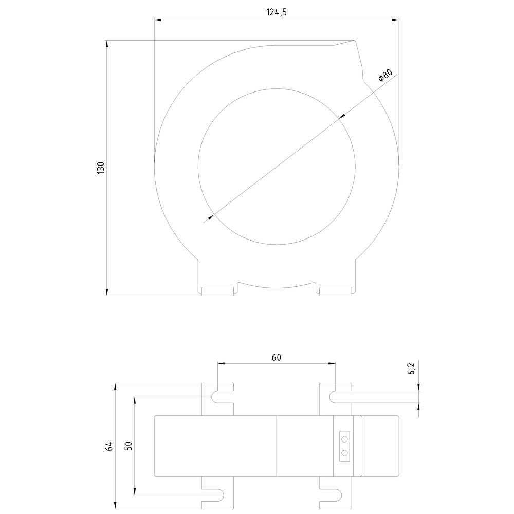 Siemens 3UL2304-1A 3UL23041A Differenzstromwandler Leiterdurchführung Ø:80mm Schraubbefestigung 1St.