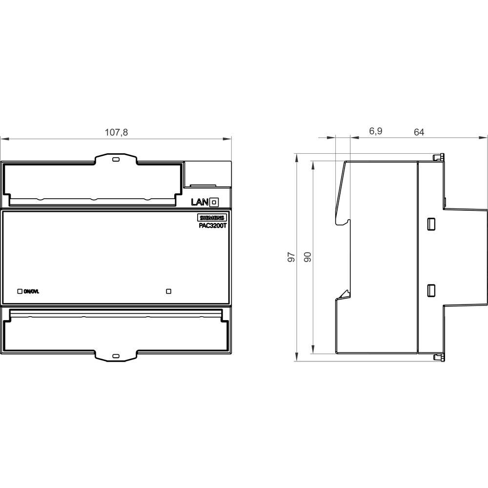 Siemens 7KM3200-0CA01-1AA0 Hutschienenmessgerät